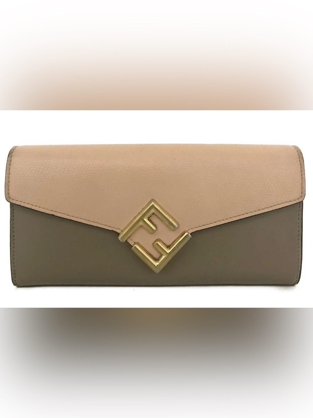 FENDI Long Wallet FF Diamond in pink